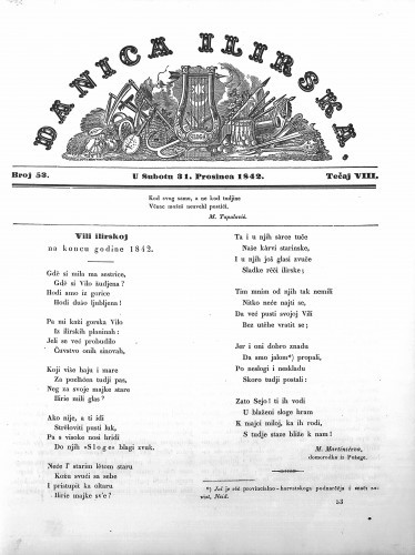 Danica ilirska : 8,53(1842) / učrednik Ljudevit Gaj.