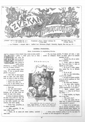 Zvekan : humoristički list : 6,13(1895) / [odgovorni urednik August Šek].