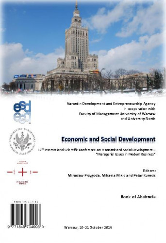 Economic and social development : book of abstracts : 17(2016) / ... International Scientific Conference