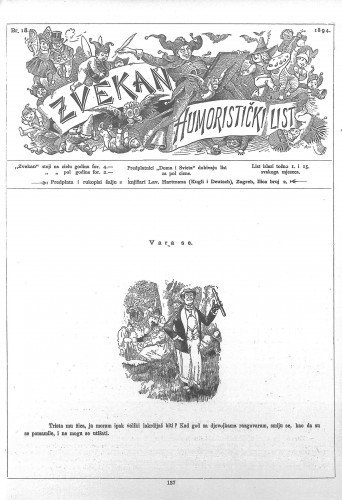 Zvekan : humoristički list : 5,18(1894) / odgovorni urednik August Šek.