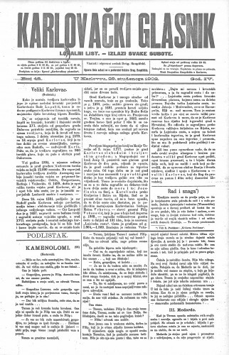 Karlovački glasnik : lokalni list : 4,48(1902) / odgovorni urednik Drag. Hauptfeld.