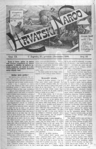 Hrvatski narod : 9,52(1900) / odgovorni urednik Ivan Ružić.