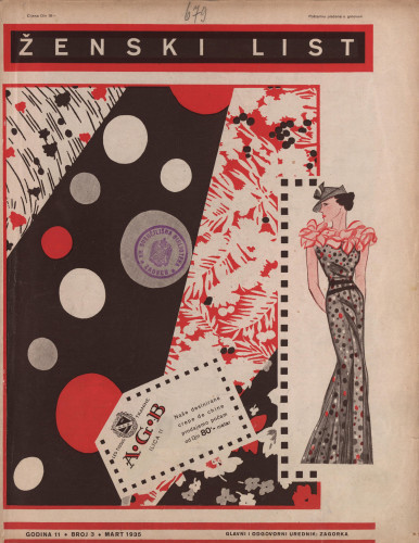 Ženski list   : za modu, zabavu i kućanstvo : 11, 3(1935)  / [glavni i odgovorni urednik [Marija Jurić] Zagorka].