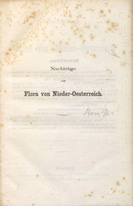 Nachträge zur Flora von Nieder-Oesterreich /von August Neilreich.
