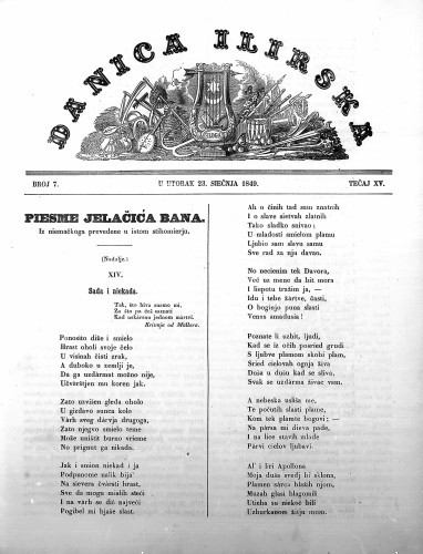 Danica ilirska : 15,7(1849)  / učrednik Ljudevit Gaj.