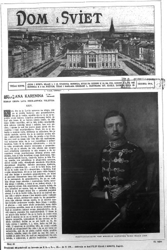 Dom i sviet   : ilustrovani list za zabavu, pouku i viesti dnevnih dogadjaja, javnom i društvenom životu, umjetnosti i znanosti, trgovini, obrtu, glazbi i kazalištu : 27,18(1914)  / urednik Stjepan Kugli.