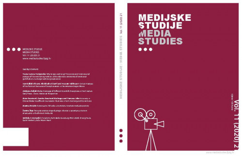 Medijske studije = Media studies : 11,21(2020) / glavna urednica, editor-in-chief Marijana Grbeša Zenzerović.