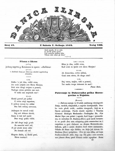 Danica ilirska : 8,19(1842) / učrednik Ljudevit Gaj.