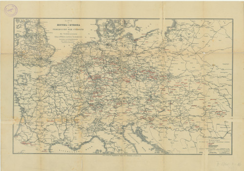 Karte von Mittel-Europa zur Uebersicht der Curorte und der Verkehrstrassen : Beilage zu Dr. Holzer's ärztlichem Taschenkalender / gezeichnet von Ludwig Ravenstein.