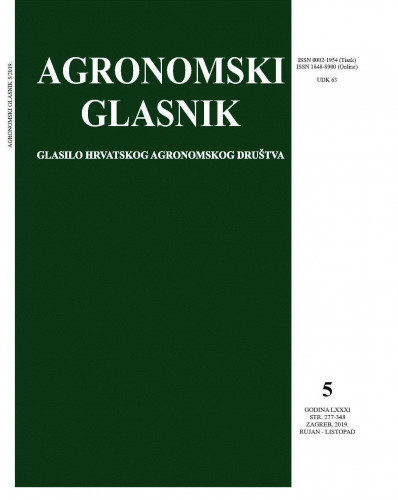 Agronomski glasnik : glasilo Hrvatskog agronomskog društva : 81,5(2019) / glavni i odgovorni urednik, editor-in-chief Ivo Miljković.