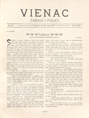 Vienac : zabavi i pouci. : 34,12(1902) / uredjuje Gjuro Arnold.