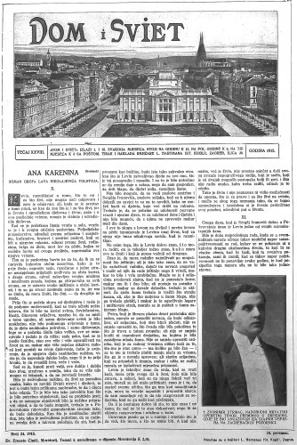 Dom i sviet   : ilustrovani list za zabavu, pouku i viesti dnevnih dogadjaja, javnom i društvenom životu, umjetnosti i znanosti, trgovini, obrtu, glazbi i kazalištu : 28,24(1915)  / urednik Stjepan Kugli.