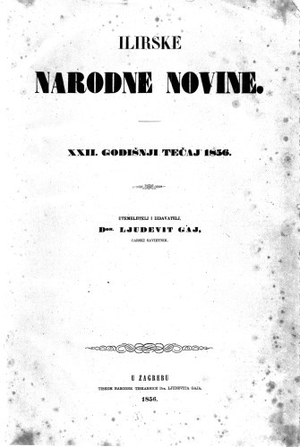 Carsko-kr. službene narodne novine : 22,1(1856) / učrednik Dr. Demeter.