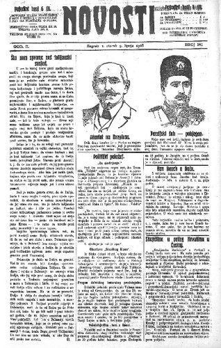 Novosti : 2,161(1908) / odgovorni urednik Mirko Dečak.