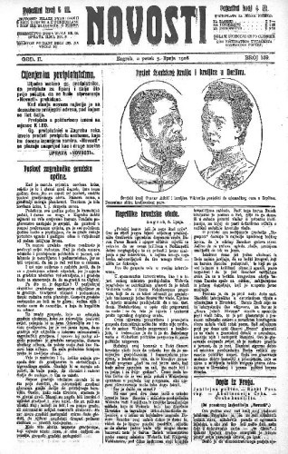 Novosti : 2,159(1908) / odgovorni urednik Mirko Dečak.