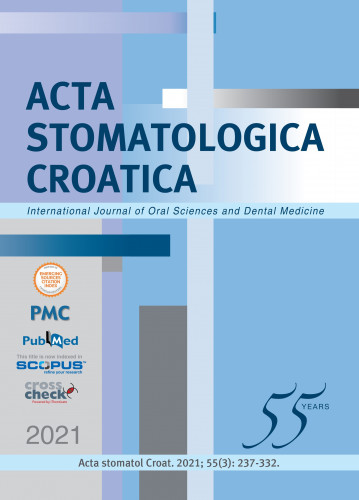 Acta stomatologica Croatica : 55,3(2021)   / editor-in-chief Hrvoje Brkić.