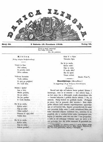 Danica ilirska : 6,50(1840) / učrednik Ljudevit Gaj.