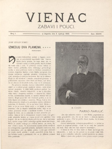Vienac : zabavi i pouci. : 34,1(1902) / uredjuje Gjuro Arnold.
