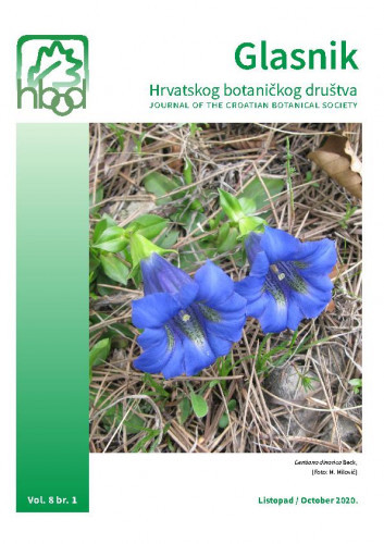 Glasnik Hrvatskog botaničkog društva =  : Journal of the Croatian Botanical Society : 8,1(2020) / urednik, editor Sandro Bogdanović.