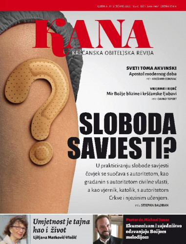 Kana : kršćanska obiteljska revija : 53,1=570(2022) / glavna urednica Maja Petranović.