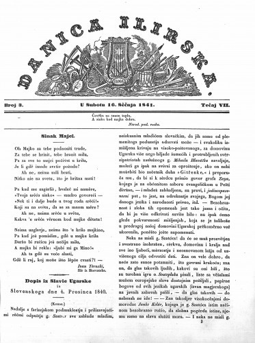 Danica ilirska : 7,3(1841) / učrednik Ljudevit Gaj.