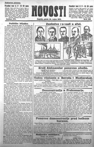 Novosti : 16,256(1921) / odgovorni urednik Lj. Z. Kara.