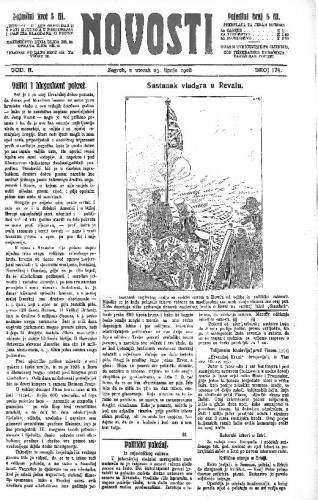 Novosti : 2,174(1908) / odgovorni urednik Mirko Dečak.