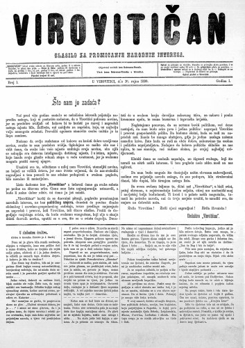 Virovitičan : organ Narodne radikalne stranke / odgovorni urednik Franjo Frgić.