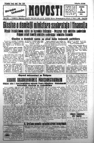 Novosti : 21,303(1927) / odgovorni urednik Aldo Mandl.