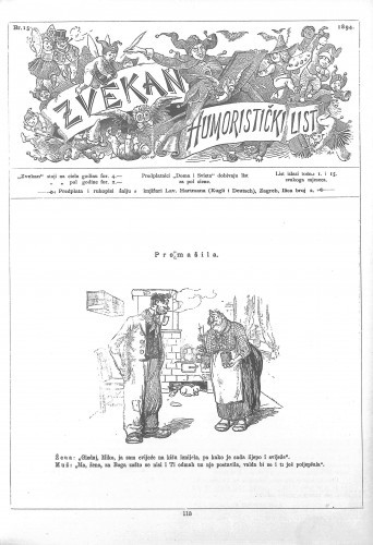 Zvekan : humoristički list : 5,15(1894) / odgovorni urednik August Šek.