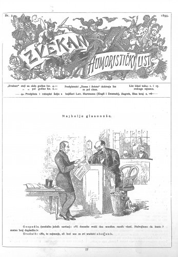 Zvekan : humoristički list : 6,3(1895) / odgovorni urednik August Šek.