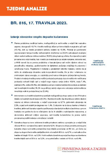 PBZ tjedne analize : 816(2023)  / Privredna banka Zagreb.
