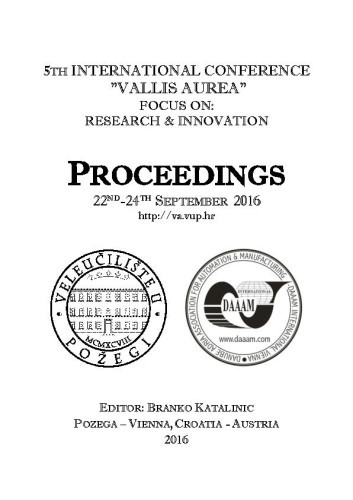 Proceedings : 5(2016) /  ... international conference "Vallis aurea" ; editor in chief Branko Katalinić