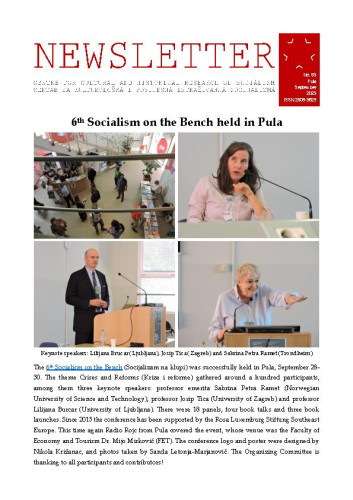 Newsletter : 83(2023)  / Centre for Cultural and Historical Research of Socialism = Centar za kultorološka i povijesna istraživanja socijalizma ; editors Igor Duda, Anita Buhin.