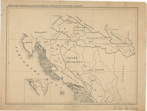 Osnavanje krajobraza trojedne kraljevine Dalmatinsko-Hervatsko-Slavonske  / narisan od Franje Vekoslava Kružića