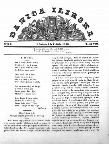 Danica ilirska : 8,9(1842) / učrednik Ljudevit Gaj.