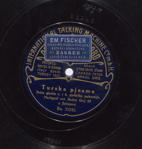 Turska pjesma. Bosansko kolo / svira glazba c. i k. pješačke pukovnije Markgraf v. Baden broj 23 u Sarajevu.
