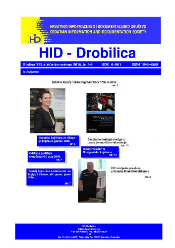HID-drobilica : 13,1/6(2016) / Hrvatsko informacijsko i dokumentacijsko društvo ; glavni urednik Ivo Tokić.