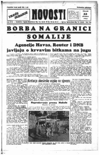 Novosti : 29,294(1935) / odgovorni urednik Vladimir Turkalj.