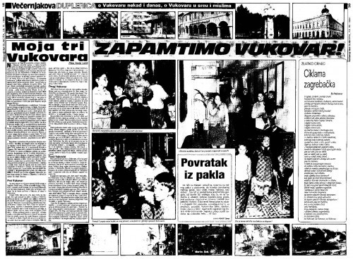 Moja tri Vukovara / Josip Laća ; Povratak iz pakla / V. Ša., snimio Robert Šipek ; Ciklama zagrebačka / Zlatko Crnec   : zapamtimo Vukovar
