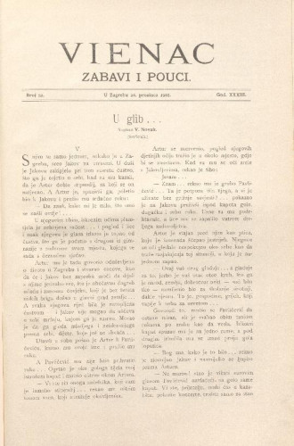 Vienac : zabavi i pouci. : 33,52(1901) / uredjuje Gjuro Arnold.
