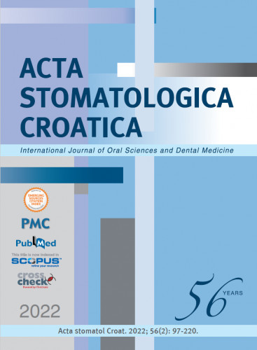 Acta stomatologica Croatica : 56,2(2022) /  editor-in-chief Hrvoje Brkić.