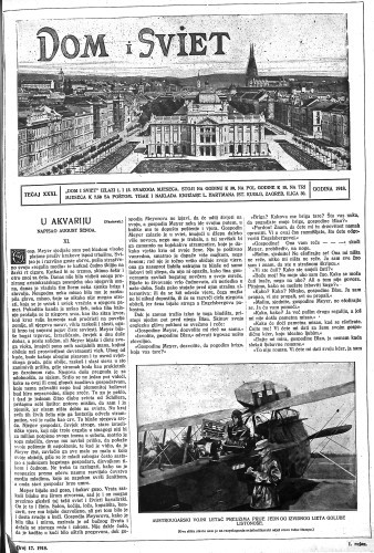 Dom i sviet  : ilustrovani list za zabavu, pouku i viesti dnevnih dogadjaja, javnom i društvenom životu, umjetnosti i znanosti, trgovini, obrtu, glazbi i kazalištu : 31,17(1918) / urednik Rudolf Kugli.