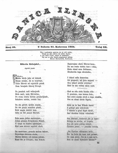 Danica ilirska : 20,32(1866)  / urednik Ljudevit Gaj.