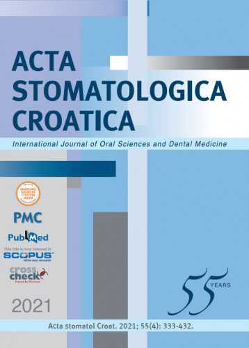 Acta stomatologica Croatica : 55,4(2021)   / editor-in-chief Hrvoje Brkić.