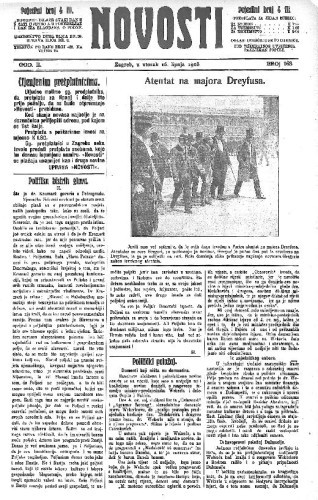 Novosti : 2,168(1908) / odgovorni urednik Mirko Dečak.
