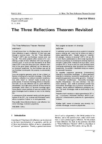 The three reflections theorem revisited /Gunter Weiss.
