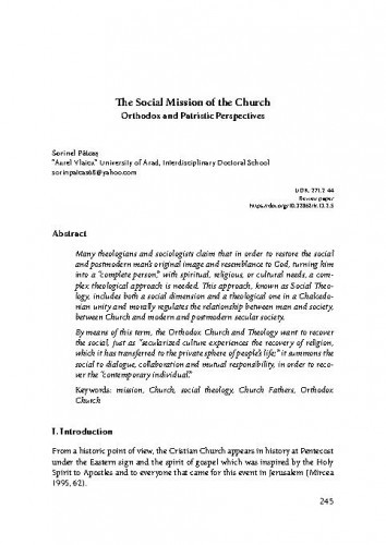 The social mission of the Church : orthodox and patristic perspectives / Sorinel Pătcaș.