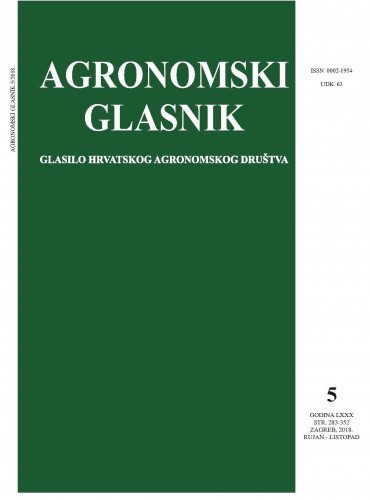 Agronomski glasnik : glasilo Hrvatskog agronomskog društva : 80,5(2018) / glavni i odgovorni urednik, editor-in-chief Ivo Miljković.