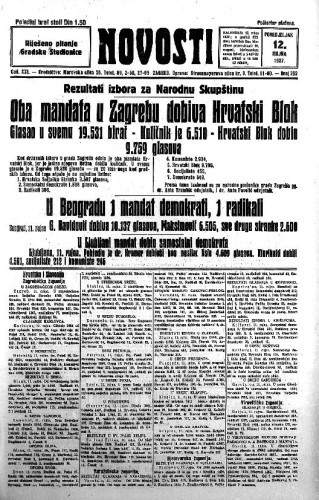 Novosti : 21,252(1927) / odgovorni urednik Aldo Mandl.